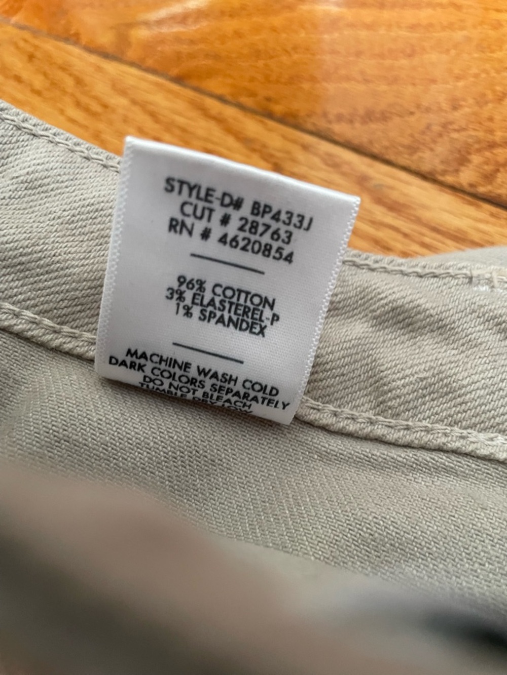 Just Black Denim High-Rise Wide Leg Sailor Jeans in Moonstone Light Tan 24 - Picture 6 of 10